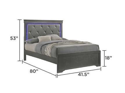 Blaze - Modern Bed With LED Headboard