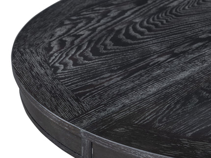 Dining Set & Extendable Round Table And 4 Upholstered Chairs