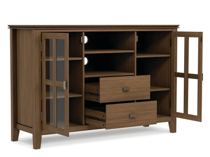 Artisan - Tall TV Media Stand - Rustic Natural Aged Brown
