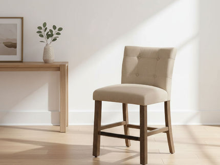 Upholstered Counter Dining Chair (Set of 2) - Light Gray
