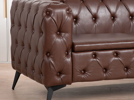 Square Arm Removable Cushion 3 Seater Sofa