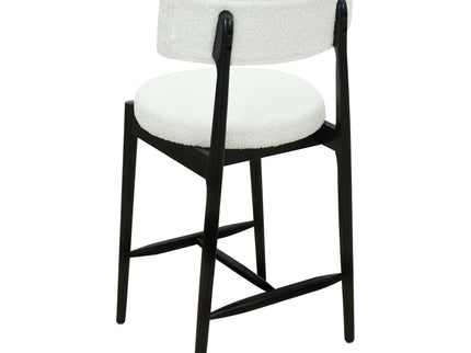 Mid Century Modern Counter Stools, Fabric Upholstered Chairs