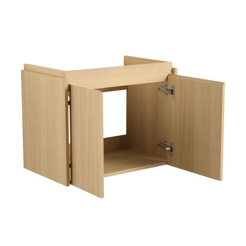 Modern Bathroom Vanity With Ceramic Basin, Wall Mounted Floating Sink Combo, Storage Cabinet