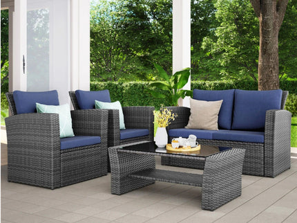 Modern Patio Set With Table And Cushions