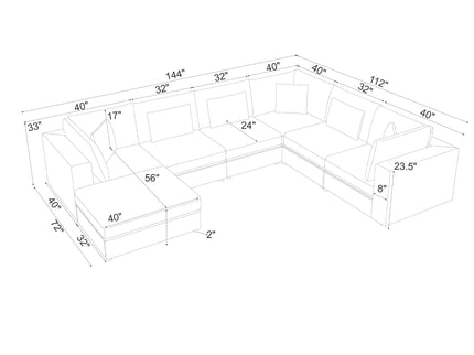 Upholstered Modular Sectional & Custom Configuration