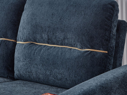 Pull Out Sofa Bed With Adjustable 3 Position Backrest, USB Charging Ports, Side Pockets