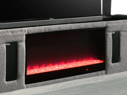 Shelyn - Bed With LED, TV Stand, Fireplace & Bluetooth