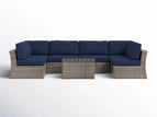 Dark Gray / 2 Pc. U-Shaped Sectional, Table