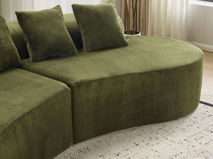 Modern Curved Sofa With Pillows