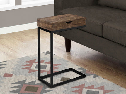 Accent Table, C - Shaped, Modern - Brown