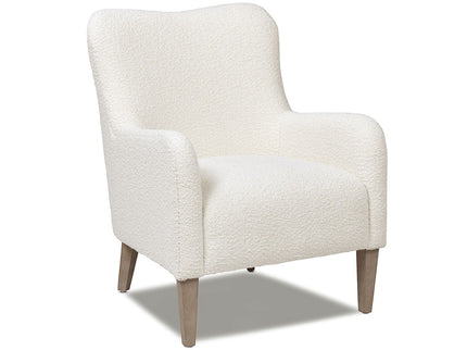 Nimbus - Curved Accent Chair - Ivory White