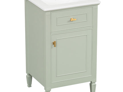 Bathroom Vanity With Sink, Adjustable Shelf, Tilt-Out Drawer