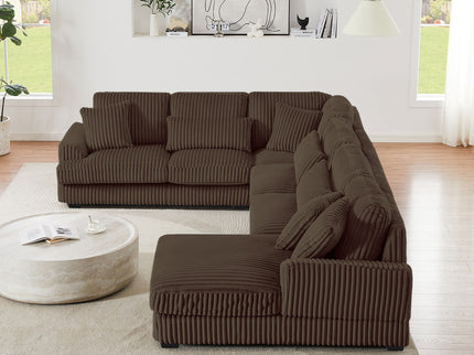Oversized Sectional Sofa U - Shaped Sofa Couch Modern Sofa Upholstered In Soft With A Chaise Lounge For Living Room
