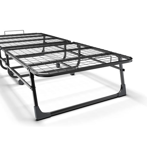Folding Rollaway Bed With 4" Twin Mattress - White