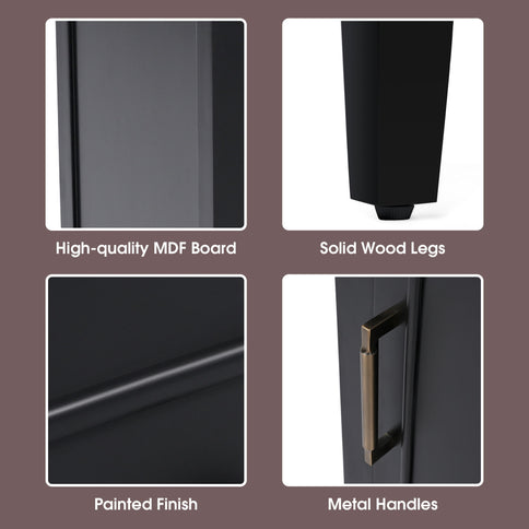 Modern Bathroom Vanity With Sink, Cabinet Storage, Drawer & Adjustable Feet