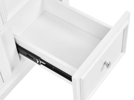 Bathroom Vanity Cabinet With Ceramic Basin, 3 Drawers And Adjustable Shelves
