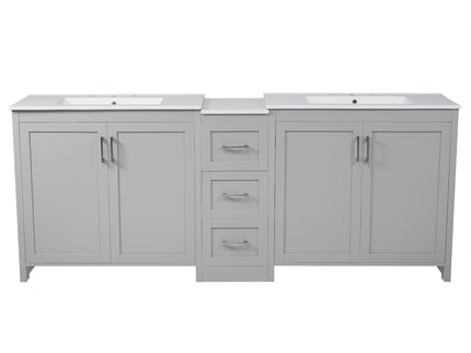 Double Sink Bathroom Vanity With Quartz Countertop