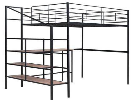 Loft Bed With Desk And Lateral Storage Ladder