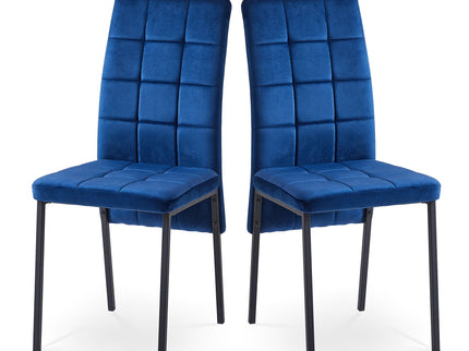 High Back Nordic Dining Chair Modern Fabric Chair With Legs (Set of 2)