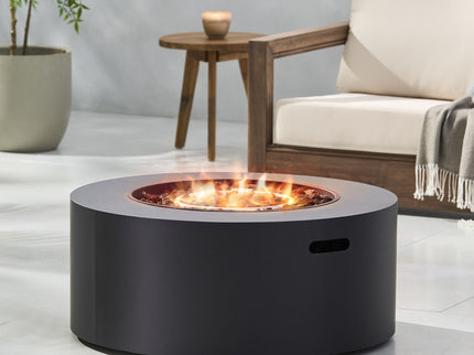 Round Iron Fire Pit With 40, 000 Btu