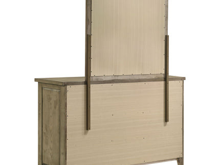 Pelton - 6 Drawer Dresser With Mirror - Oak