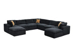 Dark Gray / 3 Pc. 6 Seater Sectional, 2 Ottomans