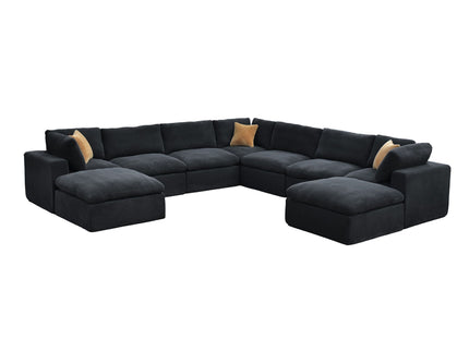 Custom Configuration Modular Sectional With Toss Pillows