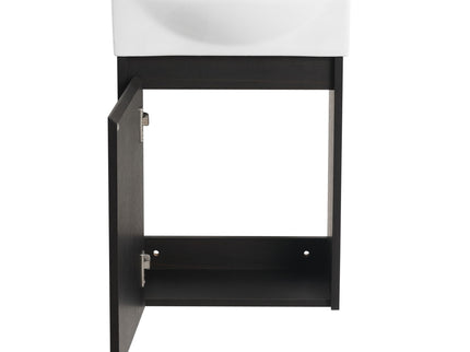 Modern Bathroom Vanity With Ceramic Basin, Wall Mounted Floating Sink Combo, Storage Cabinet
