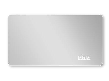 Wall Mounted LED Lighting Mirror With 3 Color Lighting, Dimming, Waterproof, Anti Fog, Touch Switch - Silver