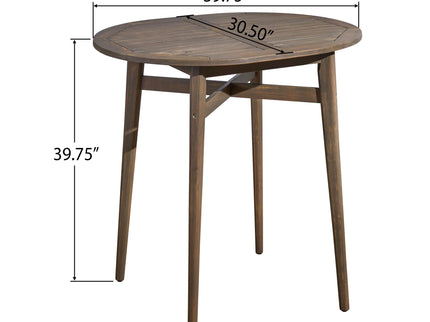 Outdoor Acacia Wood Bar Table With Slat Top