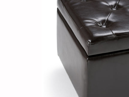 Hamilton - Storage Ottoman - Coffee Brown