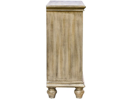 Driscoll - 2 Door Cabinet With Floral Design - Reclaimed Natural