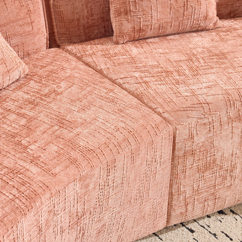 Curved Compressed Sofa, Nordic-Style Design For Living Room