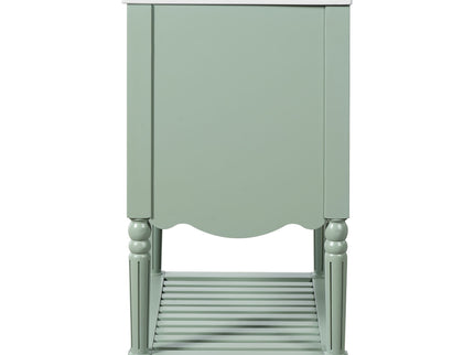 Wave Design Bathroom Vanity With Sink, 2 Drawers And Open Shelf