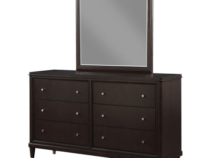 Navarro - 6 Drawer Dresser With Mirror - Brown