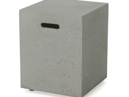 Modern Tank Holder Side Table With Smooth Concrete Surface