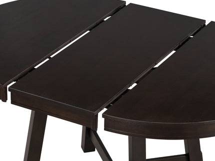 Gia - Round Extendable Dining Table With 16" Leaf Wood
