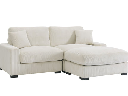 4 Seater Oversized Sectional Sofa With 2 Ottoman And 2 Pillows