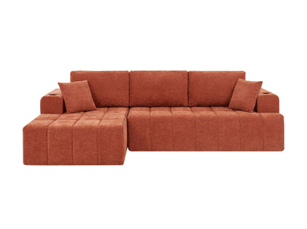 L - Shaped Sectional Sofa With Cup Holders & Side Pockets