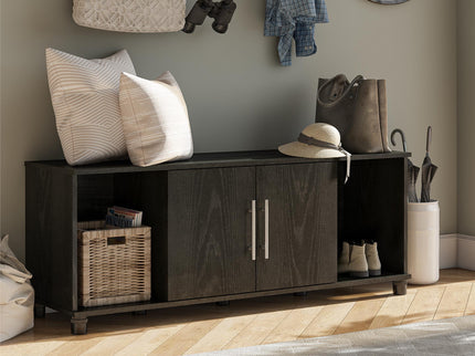 Systembuild Evolution Camberly - Shoe Storage Bench - Black Brown