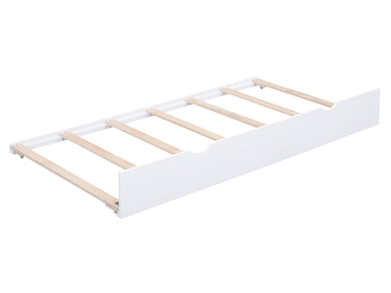 Twin Size Daybed With Storage Shelvesboard, Cork Board, USB Ports And Trundle - White