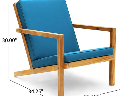 Celestaria - 3 Piece Outdoor Chat Set With Adirondack Chairs, Cushions And Side Table