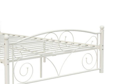 Unique Flower Sturdy System Metal Bed Frame With Headboard And Footboard