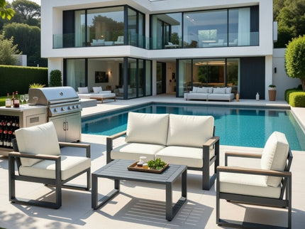 Modern Outdoor Sofa Set With Coffee Table