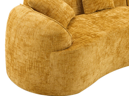Curved Compressed Sofa, Nordic-Style Design For Living Room