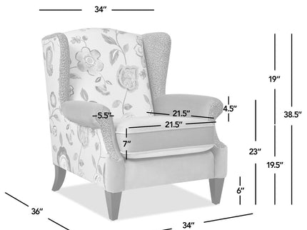 Anya - Boho Chic Wingback Accent Arm Chair