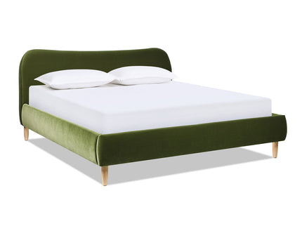Roman - Curved Headboard Upholstered Platform Bed
