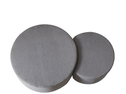 Modern Upholstered Round Coffee Table For Living Room (Set of 2)
