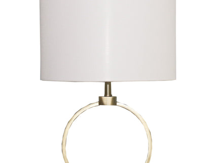 Bedroom Table Lamp With Circular Design - White