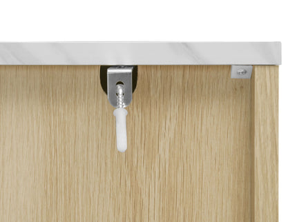 Fluted 6 Drawers Dresser, Double Dresser Chest Of Drawers, Modern Chest Of Drawers With LED, Drawer Organizer For Bedroom, Living Room, Hallway - Natural